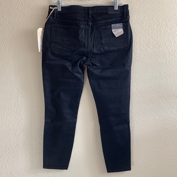 Henry & Belle Super Skinny Ankle Slick Biker Jeans - Picture 2 of 15
